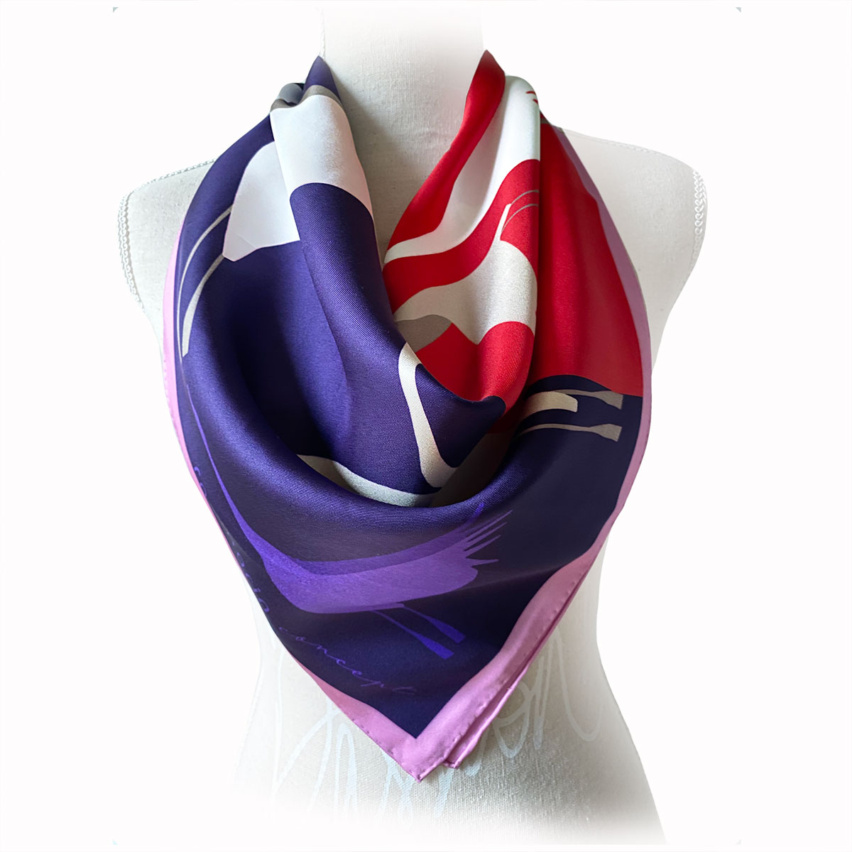 Eșarfa de mătase POEM JAPONEZ